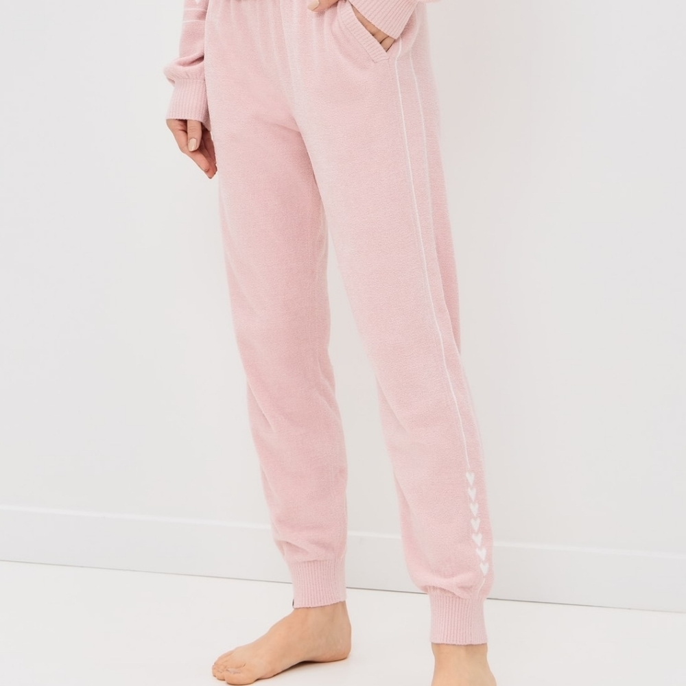 Barefoot Dreams Pink Heart Lounge Pants